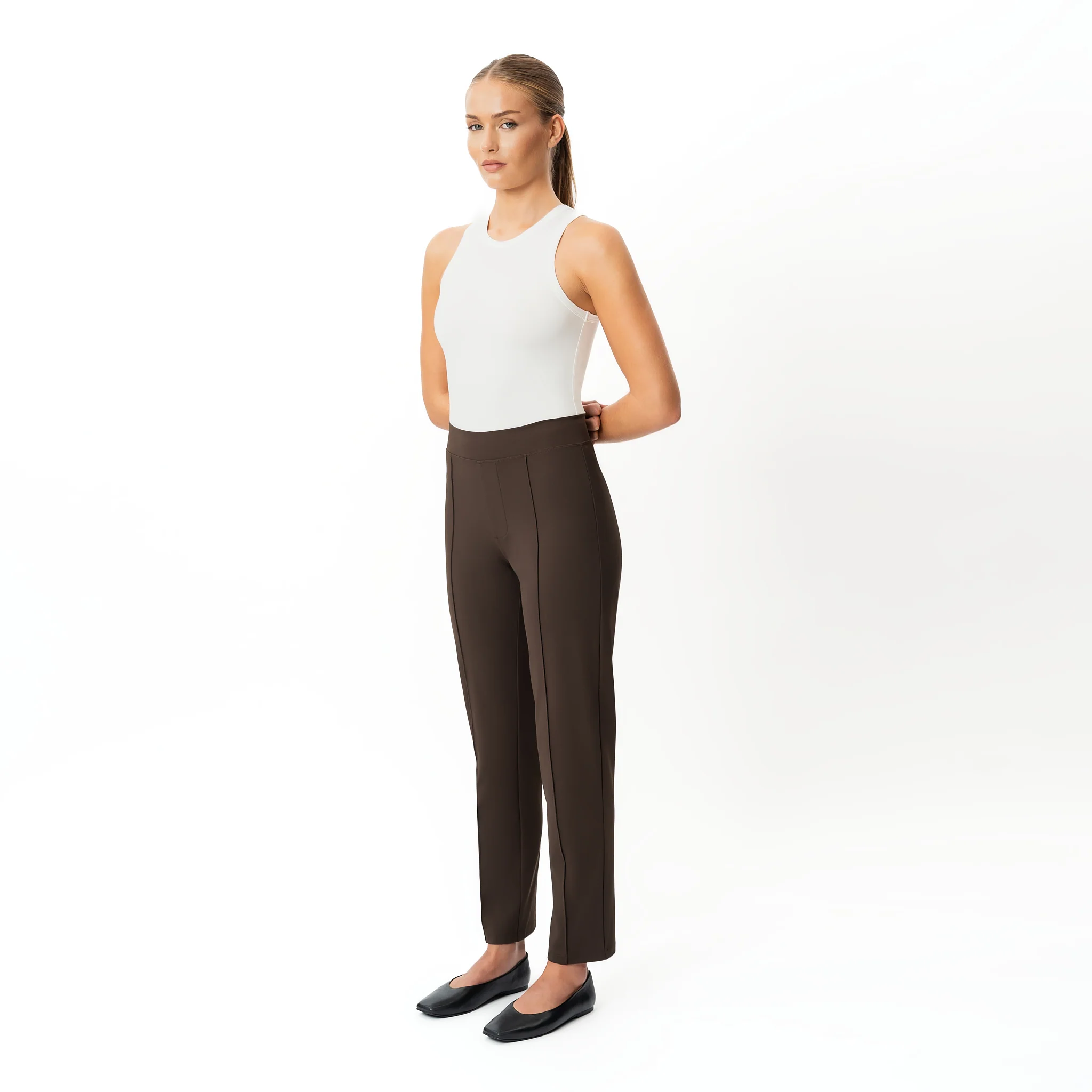 Asana Slim Front Crease Trouser - Image 5